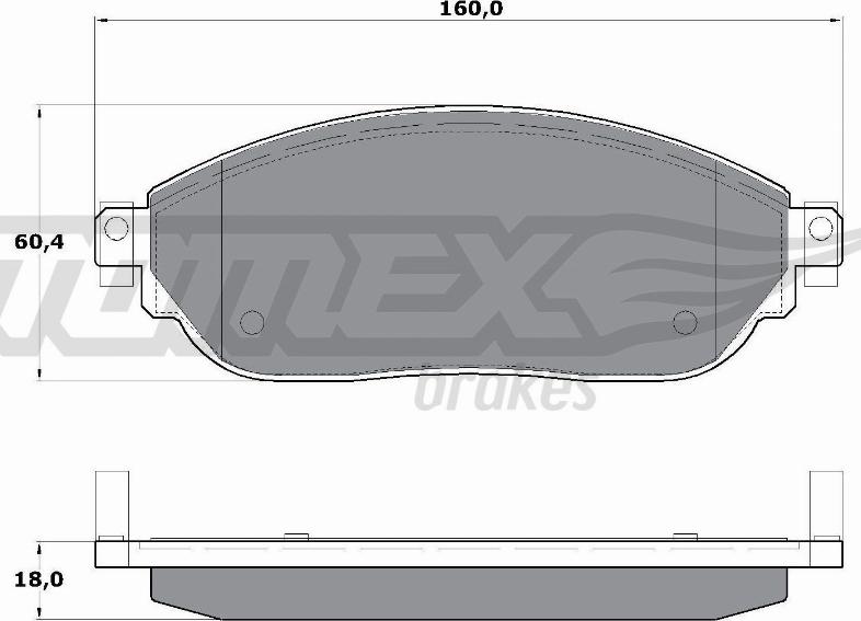 TOMEX brakes TX 17-04 - Тормозные колодки, дисковые, комплект autospares.lv