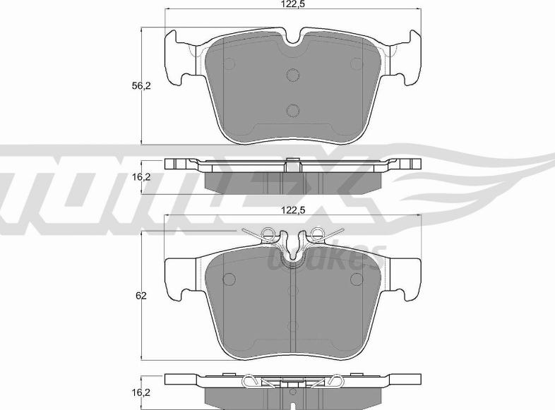 TOMEX brakes TX 17-051 - Тормозные колодки, дисковые, комплект autospares.lv