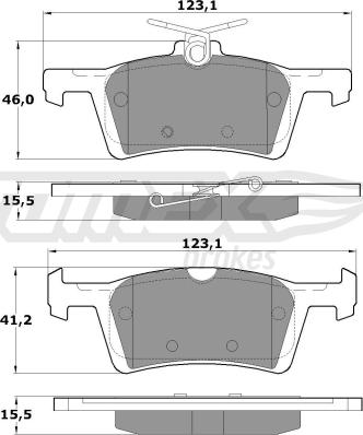 TOMEX brakes TX 17-02 - Тормозные колодки, дисковые, комплект autospares.lv