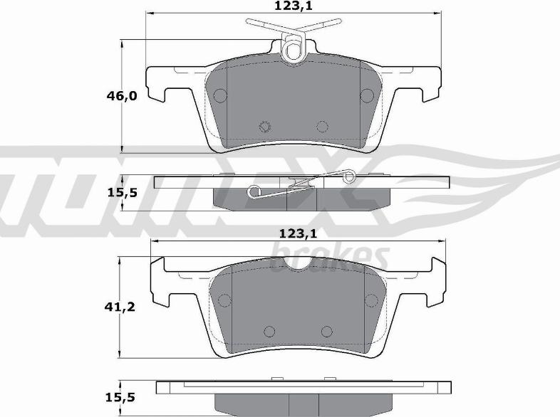 TOMEX brakes TX 17-02 - Тормозные колодки, дисковые, комплект autospares.lv