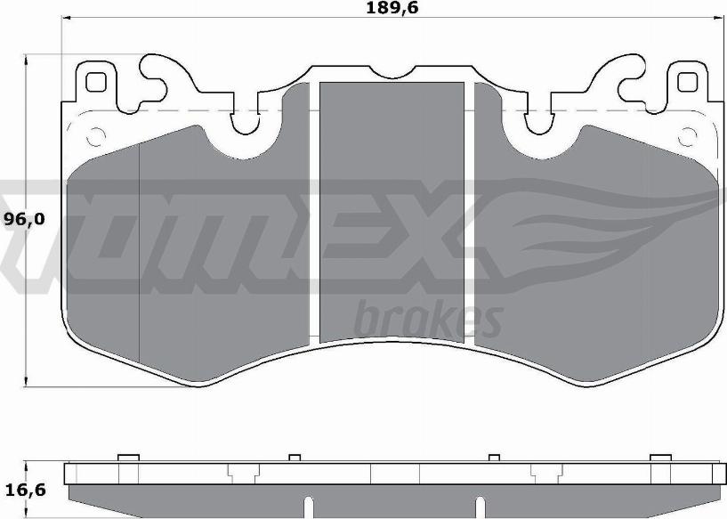 TOMEX brakes TX 17-07 - Тормозные колодки, дисковые, комплект autospares.lv