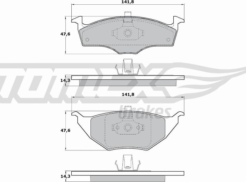 TOMEX brakes TX 17-10 - Тормозные колодки, дисковые, комплект autospares.lv