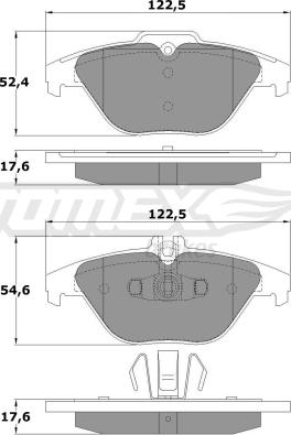 TOMEX brakes TX 17-39 - Тормозные колодки, дисковые, комплект autospares.lv