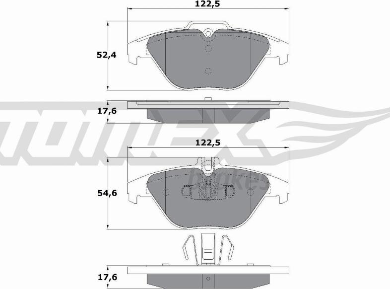 TOMEX brakes TX 17-39 - Тормозные колодки, дисковые, комплект autospares.lv