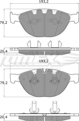 TOMEX brakes TX 17-37 - Тормозные колодки, дисковые, комплект autospares.lv