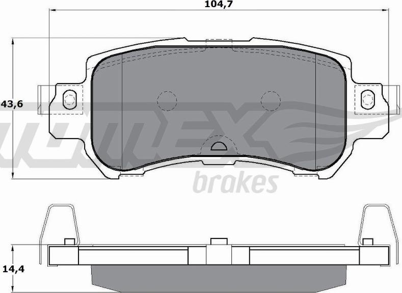 TOMEX brakes TX 17-26 - Тормозные колодки, дисковые, комплект autospares.lv