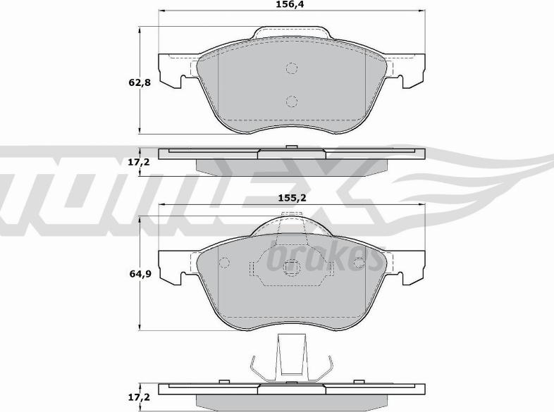 TOMEX brakes TX 17-27 - Тормозные колодки, дисковые, комплект autospares.lv