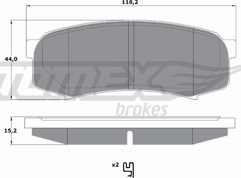TOMEX brakes TX 17-79 - Тормозные колодки, дисковые, комплект autospares.lv