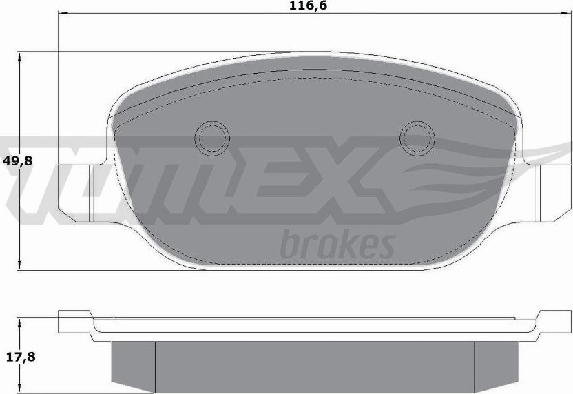 TOMEX brakes TX 17-70 - Тормозные колодки, дисковые, комплект autospares.lv