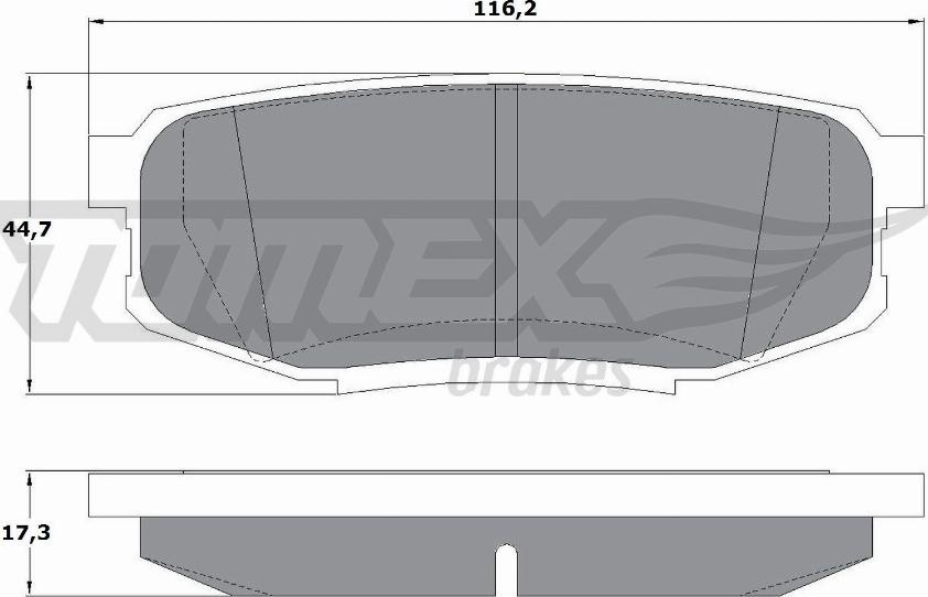 TOMEX brakes TX 17-78 - Тормозные колодки, дисковые, комплект autospares.lv