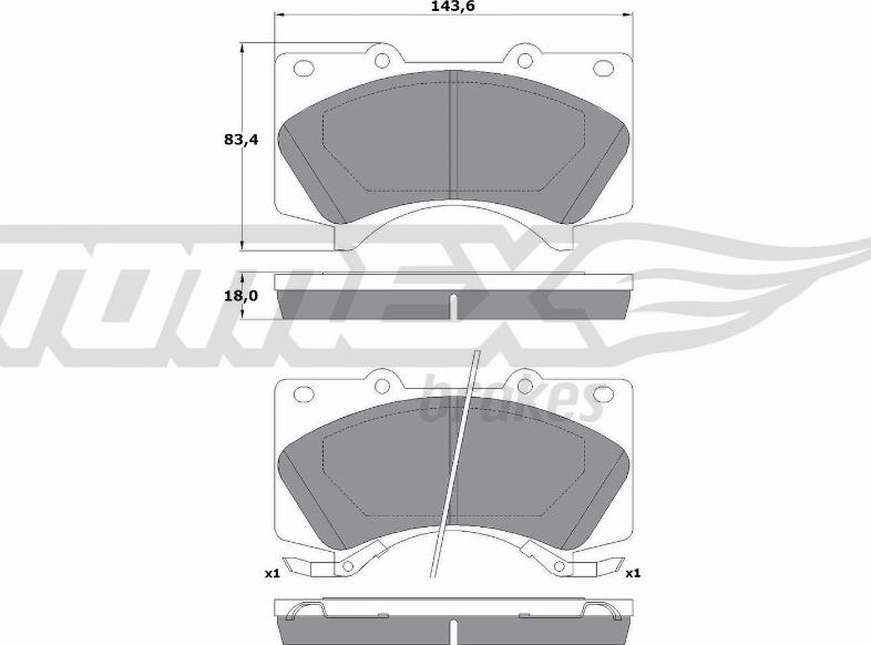 TOMEX brakes TX 17-77 - Тормозные колодки, дисковые, комплект autospares.lv