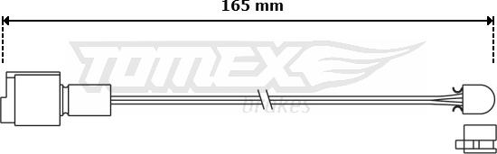 TOMEX brakes TX 30-95 - Сигнализатор, износ тормозных колодок autospares.lv