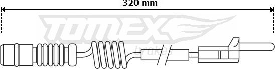 TOMEX brakes TX 30-97 - Сигнализатор, износ тормозных колодок autospares.lv