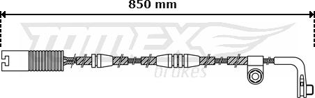 TOMEX brakes TX 30-49 - Сигнализатор, износ тормозных колодок autospares.lv