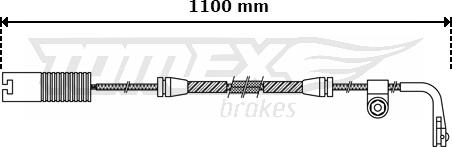 TOMEX brakes TX 30-44 - Сигнализатор, износ тормозных колодок autospares.lv