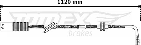 TOMEX brakes TX 30-40 - Сигнализатор, износ тормозных колодок autospares.lv