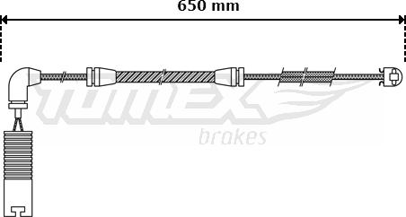 TOMEX brakes TX 30-41 - Сигнализатор, износ тормозных колодок autospares.lv