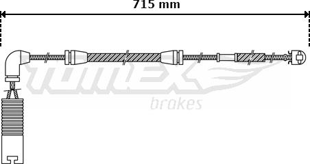 TOMEX brakes TX 30-42 - Сигнализатор, износ тормозных колодок autospares.lv