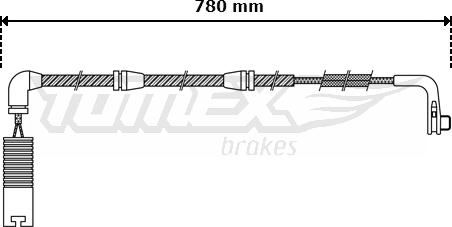 TOMEX brakes TX 30-47 - Сигнализатор, износ тормозных колодок autospares.lv