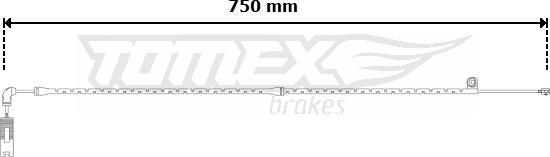 TOMEX brakes TX 30-59 - Сигнализатор, износ тормозных колодок autospares.lv