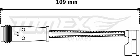 TOMEX brakes TX 30-55 - Сигнализатор, износ тормозных колодок autospares.lv