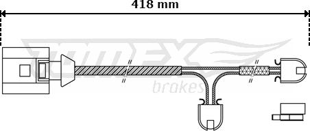 TOMEX brakes TX 30-51 - Сигнализатор, износ тормозных колодок autospares.lv