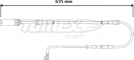 TOMEX brakes TX 30-58 - Сигнализатор, износ тормозных колодок autospares.lv