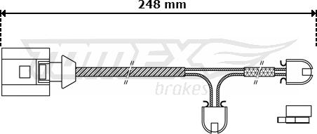 TOMEX brakes TX 30-52 - Сигнализатор, износ тормозных колодок autospares.lv