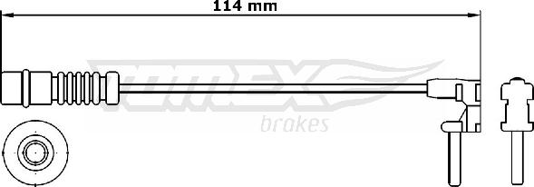 TOMEX brakes TX 30-69 - Сигнализатор, износ тормозных колодок autospares.lv