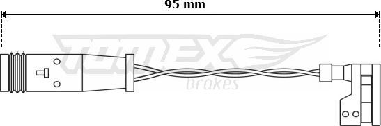 TOMEX brakes TX 30-66 - Сигнализатор, износ тормозных колодок autospares.lv