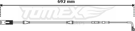 TOMEX brakes TX 30-68 - Сигнализатор, износ тормозных колодок autospares.lv