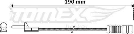 TOMEX brakes TX 30-09 - Сигнализатор, износ тормозных колодок autospares.lv