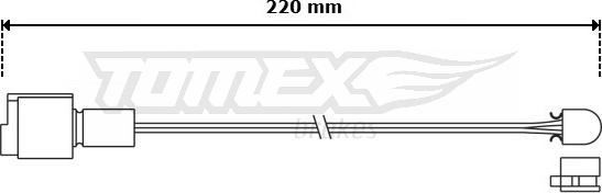 TOMEX brakes TX 30-03 - Сигнализатор, износ тормозных колодок autospares.lv