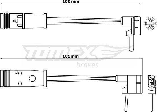 TOMEX brakes TX 30-82 - Сигнализатор, износ тормозных колодок autospares.lv