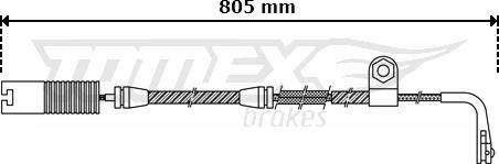 TOMEX brakes TX 30-34 - Сигнализатор, износ тормозных колодок autospares.lv