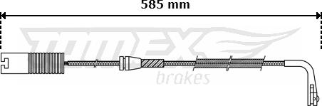 TOMEX brakes TX 30-35 - Сигнализатор, износ тормозных колодок autospares.lv