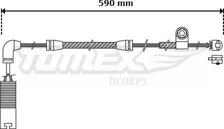 TOMEX brakes TX 30-37 - Сигнализатор, износ тормозных колодок autospares.lv