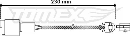 TOMEX brakes TX 30-28 - Сигнализатор, износ тормозных колодок autospares.lv