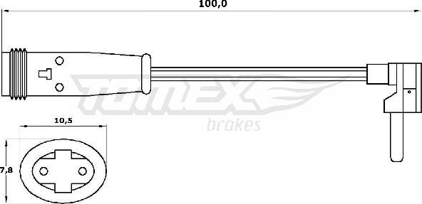 TOMEX brakes TX 30-27 - Сигнализатор, износ тормозных колодок autospares.lv