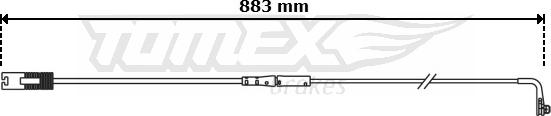 TOMEX brakes TX 30-75 - Сигнализатор, износ тормозных колодок autospares.lv