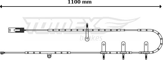 TOMEX brakes TX 30-71 - Сигнализатор, износ тормозных колодок autospares.lv