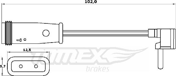 TOMEX brakes TX 30-78 - Сигнализатор, износ тормозных колодок autospares.lv