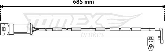 TOMEX brakes TX 31-08 - Сигнализатор, износ тормозных колодок autospares.lv