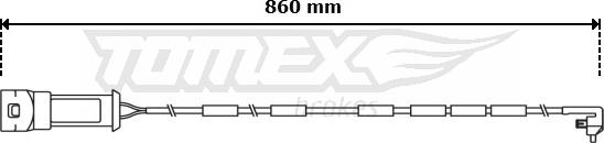 TOMEX brakes TX 31-02 - Сигнализатор, износ тормозных колодок autospares.lv