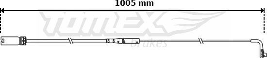 TOMEX brakes TX 31-07 - Сигнализатор, износ тормозных колодок autospares.lv