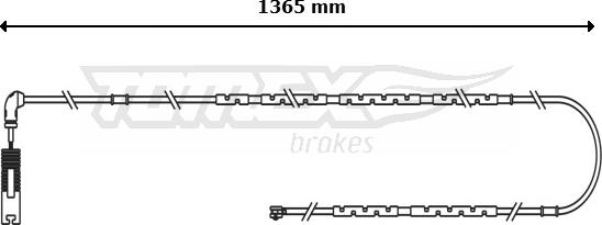 TOMEX brakes TX 31-10 - Сигнализатор, износ тормозных колодок autospares.lv