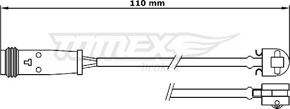 TOMEX brakes TX 31-17 - Сигнализатор, износ тормозных колодок autospares.lv