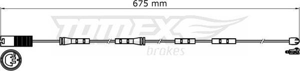 TOMEX brakes TX 31-36 - Сигнализатор, износ тормозных колодок autospares.lv