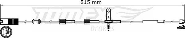 TOMEX brakes TX 31-37 - Сигнализатор, износ тормозных колодок autospares.lv