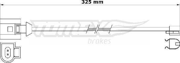 TOMEX brakes TX 31-26 - Сигнализатор, износ тормозных колодок autospares.lv